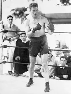 Heavyweight Prints: Gene Tunney In Fight Pose In Ring
