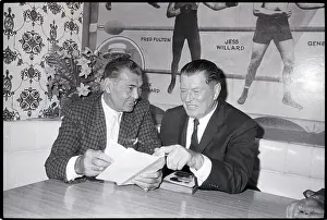 Script Prints: Gene Tunney, Jack Dempsey Look @ Script