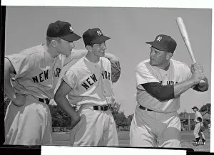 Gene Woodling Demonstrating his Batting Form