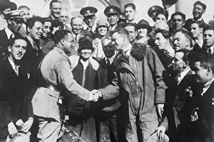 General Alvarez Wlecoming Col. Lindbergh