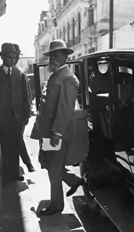 General Carranza Leaving His Limousine