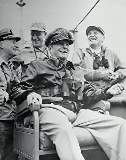 General Douglas MacArthur Observing His Mission from Afar