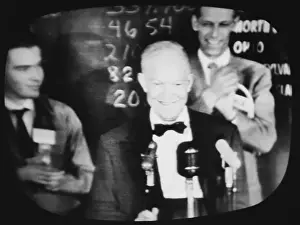 General Dwight Eisenhower Speaking at His Election Headquarters