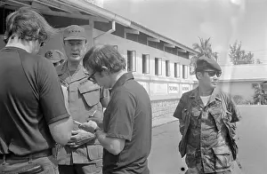 General Frederick Weyand Talking to Newsmen