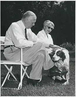 General George C. Marshall with Wife and Dog