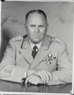 General George H. Decker Posing in Uniform