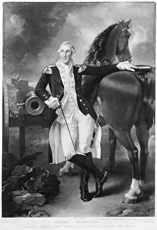 General George Washington W/Horse/Painti