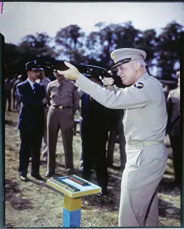 General Henry Arnold Holding a Shotgun