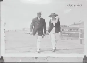 John J Prints: General John J. Pershing and Sister on Pier