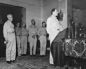 Manila Prints: General MacArthur Giving Speech