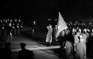 John F Prints: General MacArthur Saluting Honor Guard