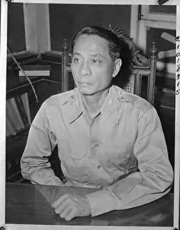 Manila Prints: General Manuel Roxas Sitting at Desk