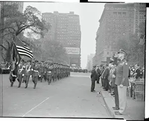 William Odwyer Prints: General Mark Clark Saluting Korean Vets