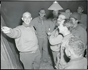 General Omar Bradley Instructing Press on War Operations