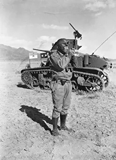 Commander Prints: General Patton in Front of a M3 Tank