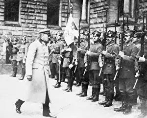 Warsaw Prints: General Pildudsky Reviewing Troops