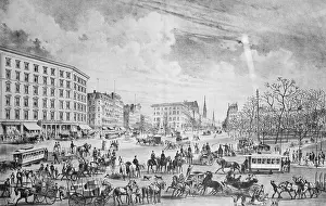 Horseman Prints: General Public Enjoying Madison Square by Frank M. Gregory