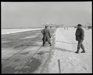 Suwon Prints: General Ridgway Watching Plane Take off
