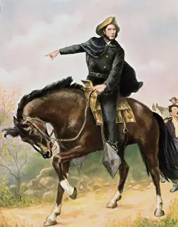 Governor Prints: General Sam Houston on Horseback