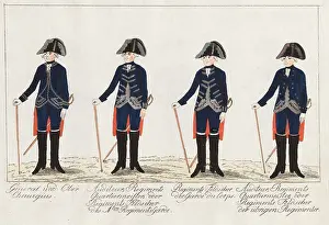 Soldiers Prints: General und Ober Chirurgius, Auditeur Regiment, Regiment Feldscher