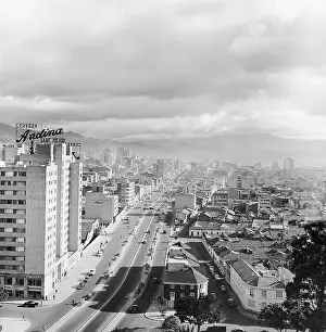 Capital City Prints: General View Bogota Seen From Hotel Room