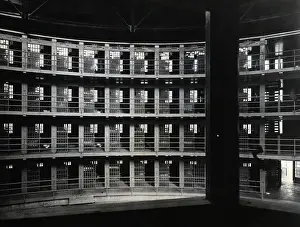 Illinois Prints: General View of Cell Blocks in Prison