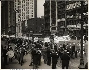 General View Communist Parade with Band