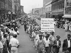 Cloth Prints: General View Of Labor Day Parade