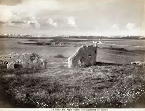 Aqueduct Prints: General View Roman Ruins in Countryside