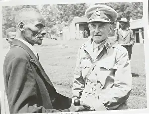 General W. R. N. Hinde of Kenya Greeting James Samuel Githa