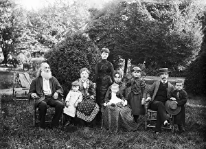 Grandmother Prints: Three Generations of Family in Garden