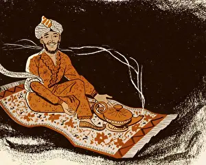 Wishing Prints: Genie on Magic Carpet