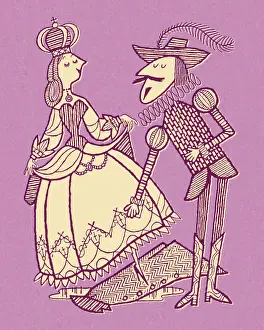 Gentleman Helping Lady Cross Puddle