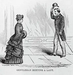 Politeness Prints: Gentleman Meeting a Lady