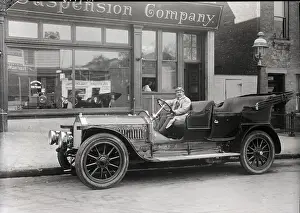 Steering Wheel Prints: Gentleman On Steering Wheel Of Tour Car