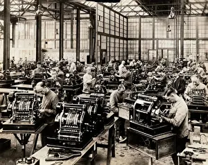 Commerce Prints: Genview Of Working Cash Registers