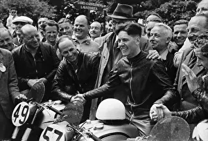 Isle Of Man Prints: Geoff Duke Wins