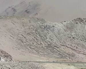 Geoglyphs of Chiza on the Pan-American Highway, Huara, Tarapaca Region, Chile