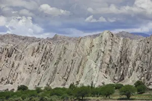Sedimentation Prints: Geologic formations of a dry lake bed in the Monument Natural Angastaco, Salta, Argentina