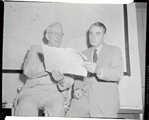 George Aiken and Clifford Hope Studying Farm Bill