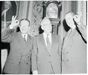 Aiken Prints: George Aiken Speaking With Colleagues