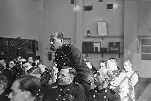 Prints of Trinidadian civil rights activist, firefighter and soldier George Arthur Roberts (1890-1970), wearing his London Auxiliary Fire Service (AFS) uniform Discover the Vision of Haywood Magee – A Master of Mid-Century British Life: George Arthur Roberts, Trinidadian Civil Rights Activist, Firefighter & Soldier