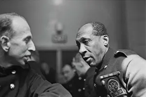 Prints of Trinidadian civil rights activist, firefighter and soldier George Arthur Roberts (1890-1970), wearing his London Auxiliary Fire Service (AFS) uniform Discover the Vision of Haywood Magee – A Master of Mid-Century British Life: George Arthur Roberts, Trinidadian Civil Rights Activist, Firefighter & Soldier