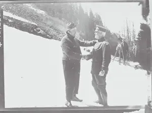 George B Prints: George B. Duncan Shaking Hands with Governor