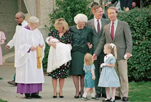 George and Barbara Bush at Christening of Their Grandchild