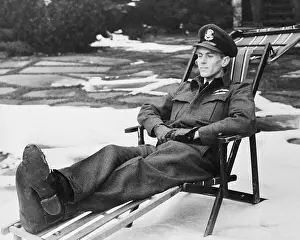 George F Prints: George Buerling Resting on Lounging Chair