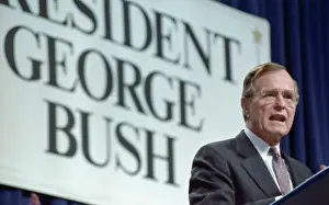 George Bush Addressing Republican Party Fundraiser