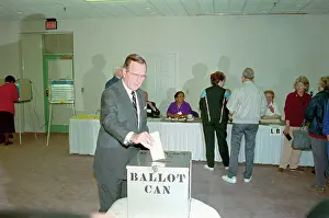George Bush Casting His Ballot