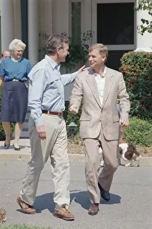 George Bush and Dan Quayle Conversing