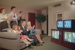 George Bush and Family Members Applauding Televised Convention